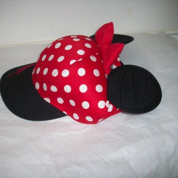 Disney Minnie Mouse Red Polka Dot Bow Hat - Picture 3 of 6